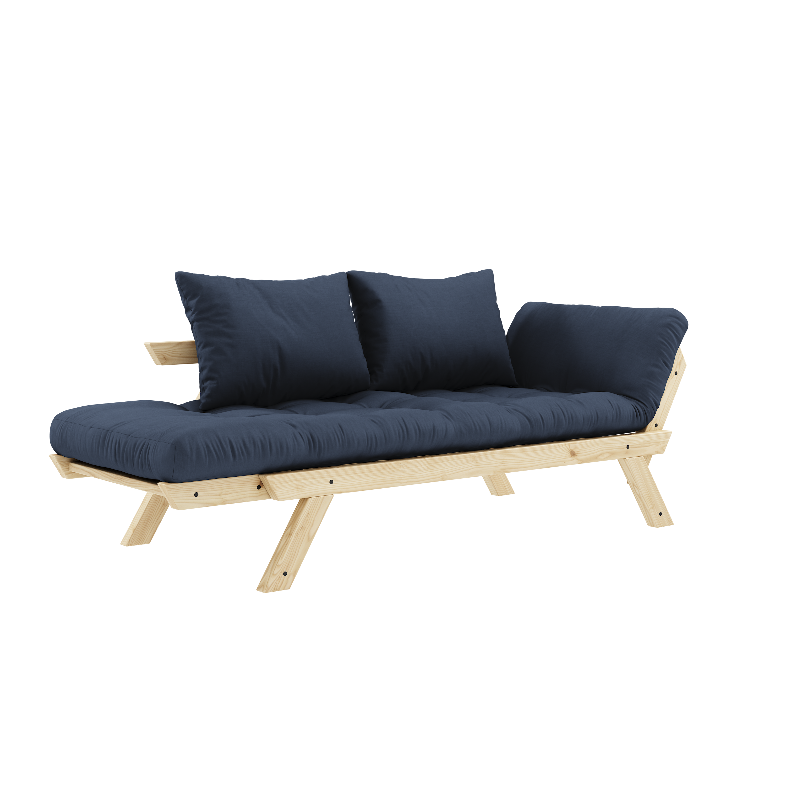 BEBOP CLEAR VERNISÉ AVEC MATELAS MIXTE 4 COUCHES MAT NAVY