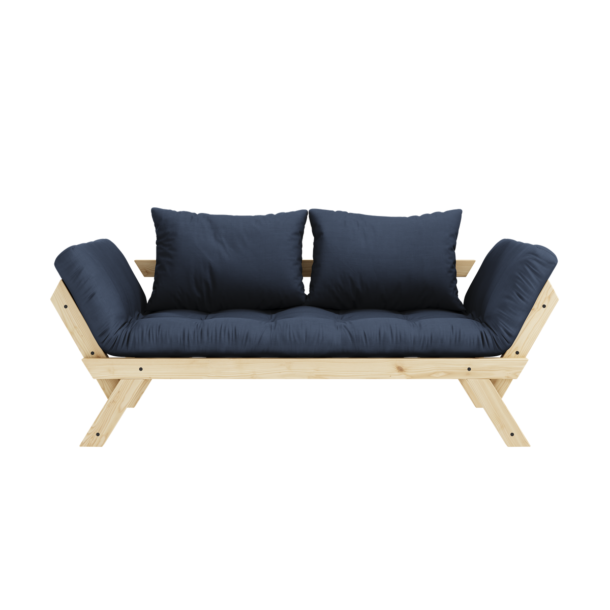 BEBOP CLEAR LACQUERED W. 4-LAYER MIXED MATTRESS NAVY