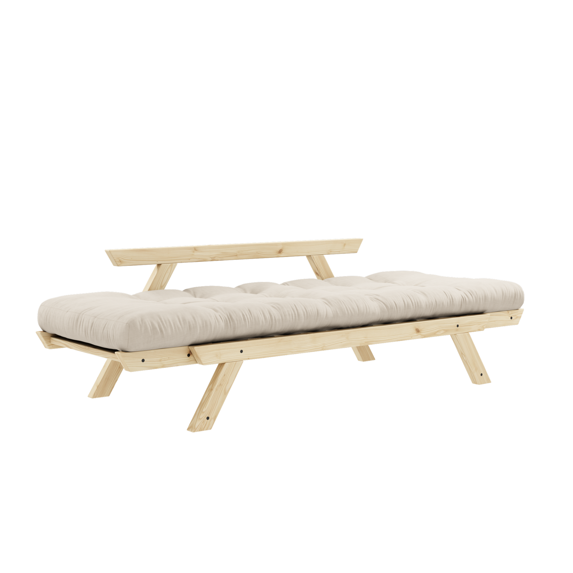 BEBOP CLEAR LAQUERED W. MATELAS MIXTE 4 COUCHES MAT BEIGE