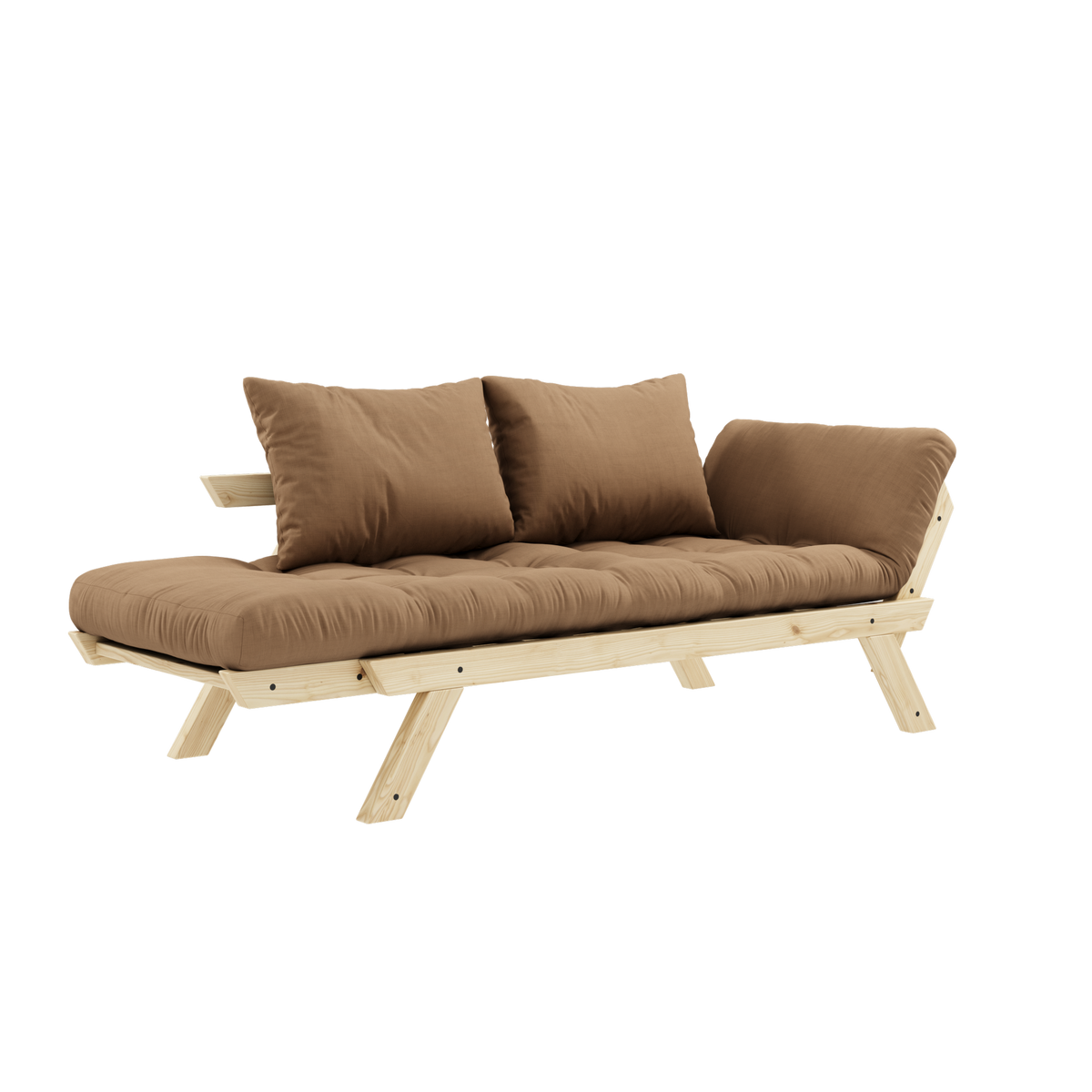 BEBOP LAQUÉ TRANSPARENT AVEC MATELAS MIXTE 4 COUCHES MAT MOKA