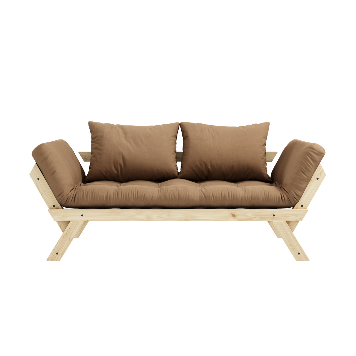 BEBOP LAQUÉ TRANSPARENT AVEC MATELAS MIXTE 4 COUCHES MAT MOKA