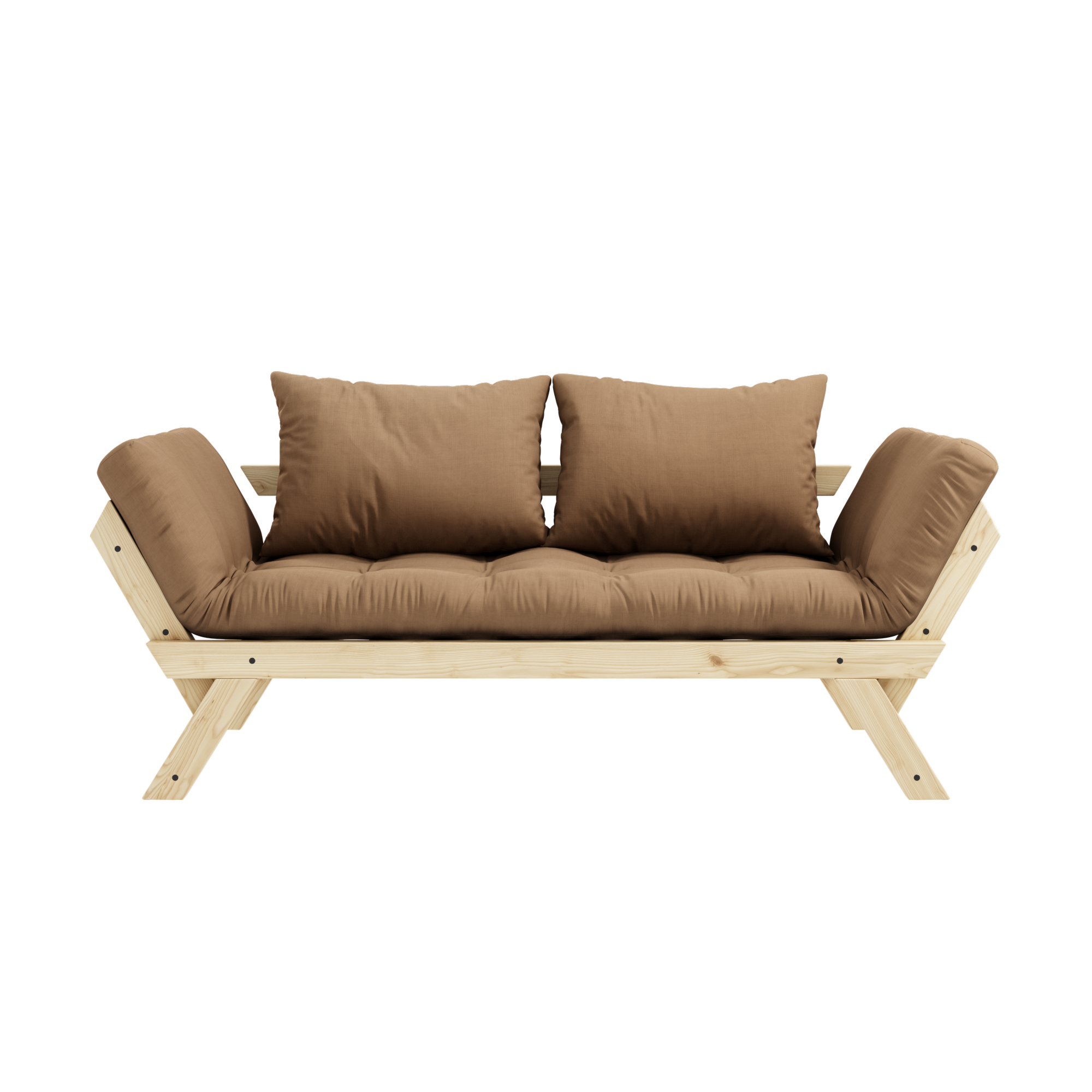 BEBOP CLEAR LACQUERED W. 4-LAYER MIXED MATTRESS MOCCA
