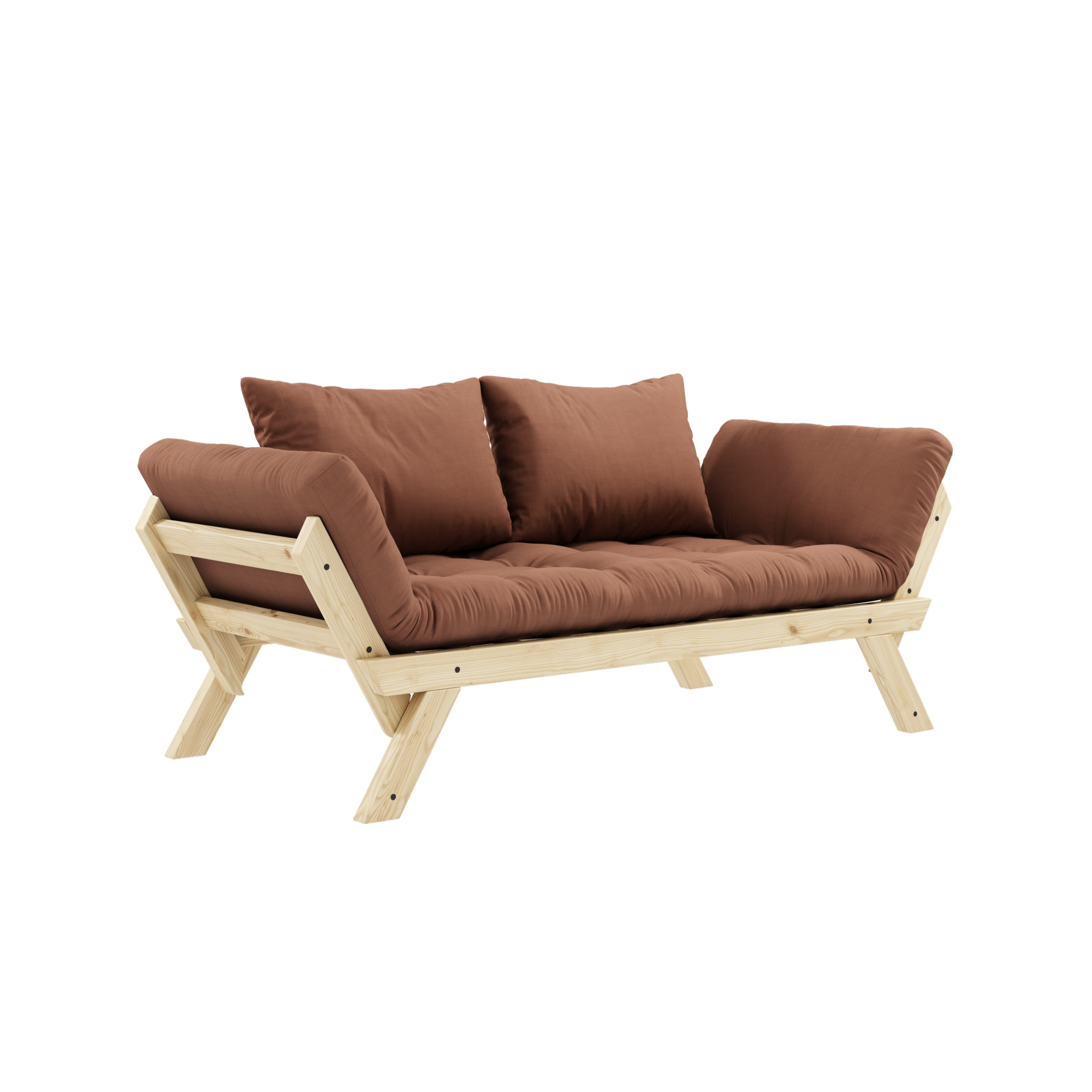 BEBOP CLEAR LACQUERED W. 4-LAYER MIXED MATTRESS CLAY BROWN