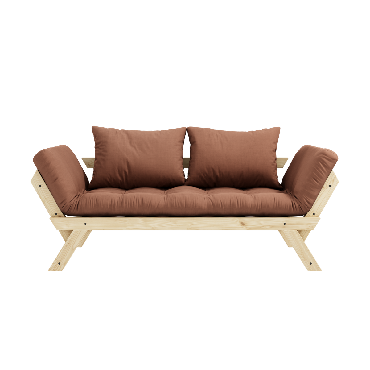 BEBOP CLEAR LACQUERED W. 4-LAYER MIXED MATTRESS CLAY BROWN