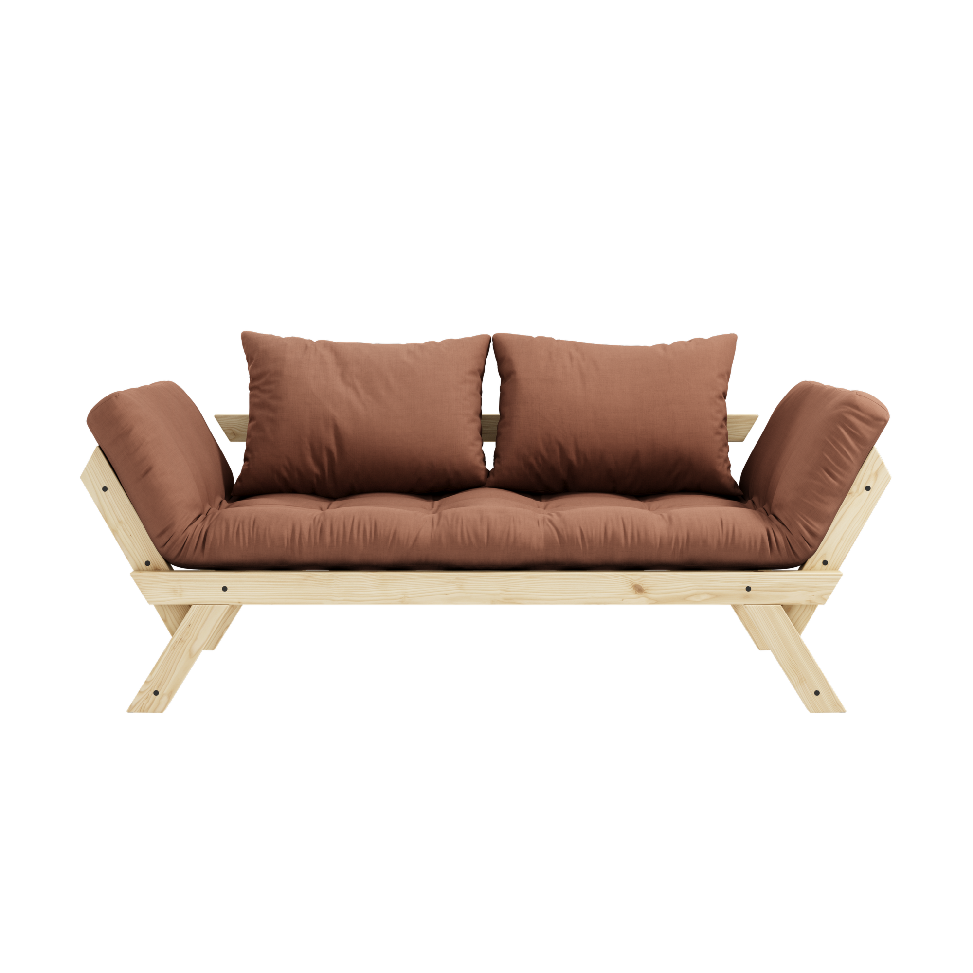 BEBOP CLEAR LACQUERED W. 4-LAYER MIXED MATTRESS CLAY BROWN