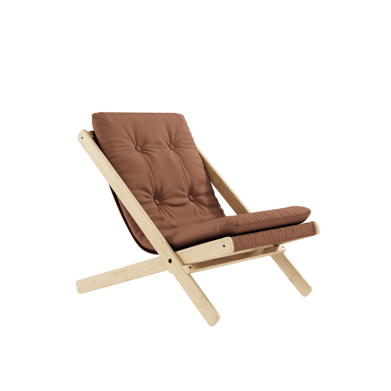 BOOGIE BRUT HÊTRE AVEC MATELAS BOOGIE ARGILE BRUN