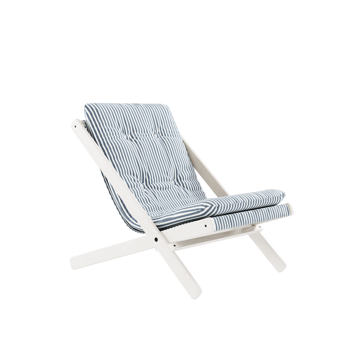 BOOGIE BLANC LAQUÉ HÊTRE AVEC MATELAS BOOGIE PLAGE BLEUE
