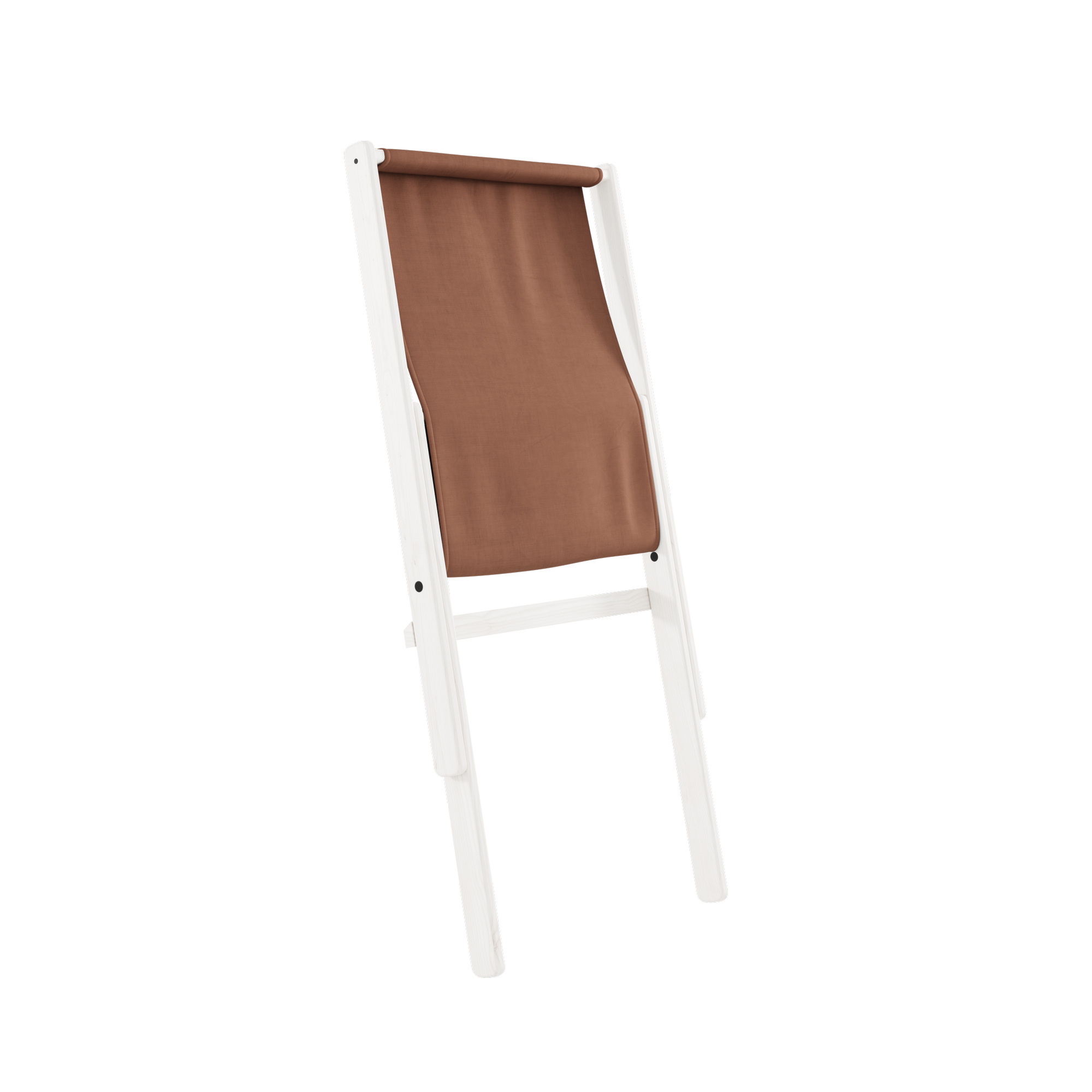 BOOGIE WHITE LACQUERED BEECH W. BOOGIE MATTRESS CLAY BROWN