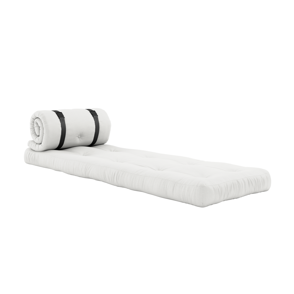 BUCKLE-UP CHAIR OUT™ WHITE W. 2 BLACK NYLON BELTS