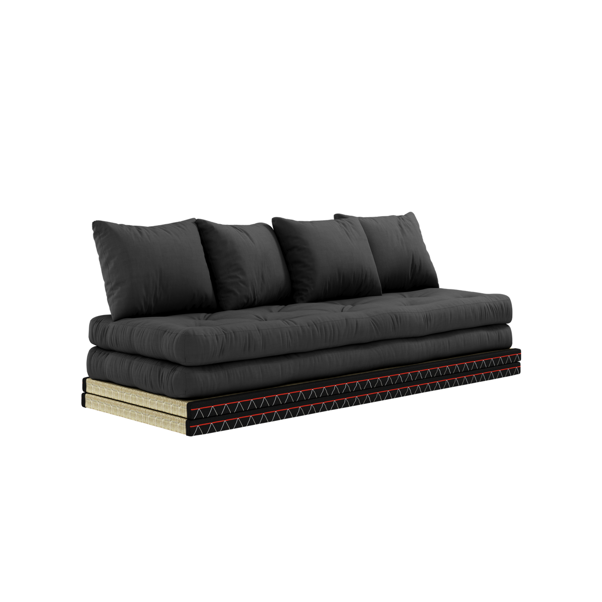 CHICO DARK GREY W. 2 TATAMI 80 X 200 W. 2 CHICO MATTRESS SET DARK GREY