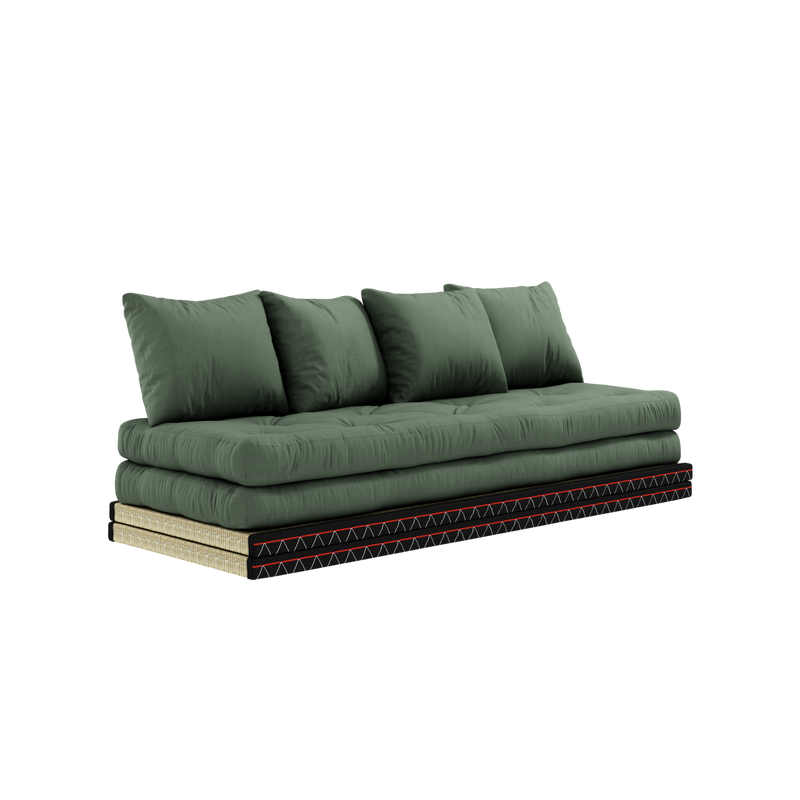 CHICO OLIVE GREEN W. 2 TATAMI 80 X 200 W. 2 CHICO MATTRESS SET OLIVE GREEN