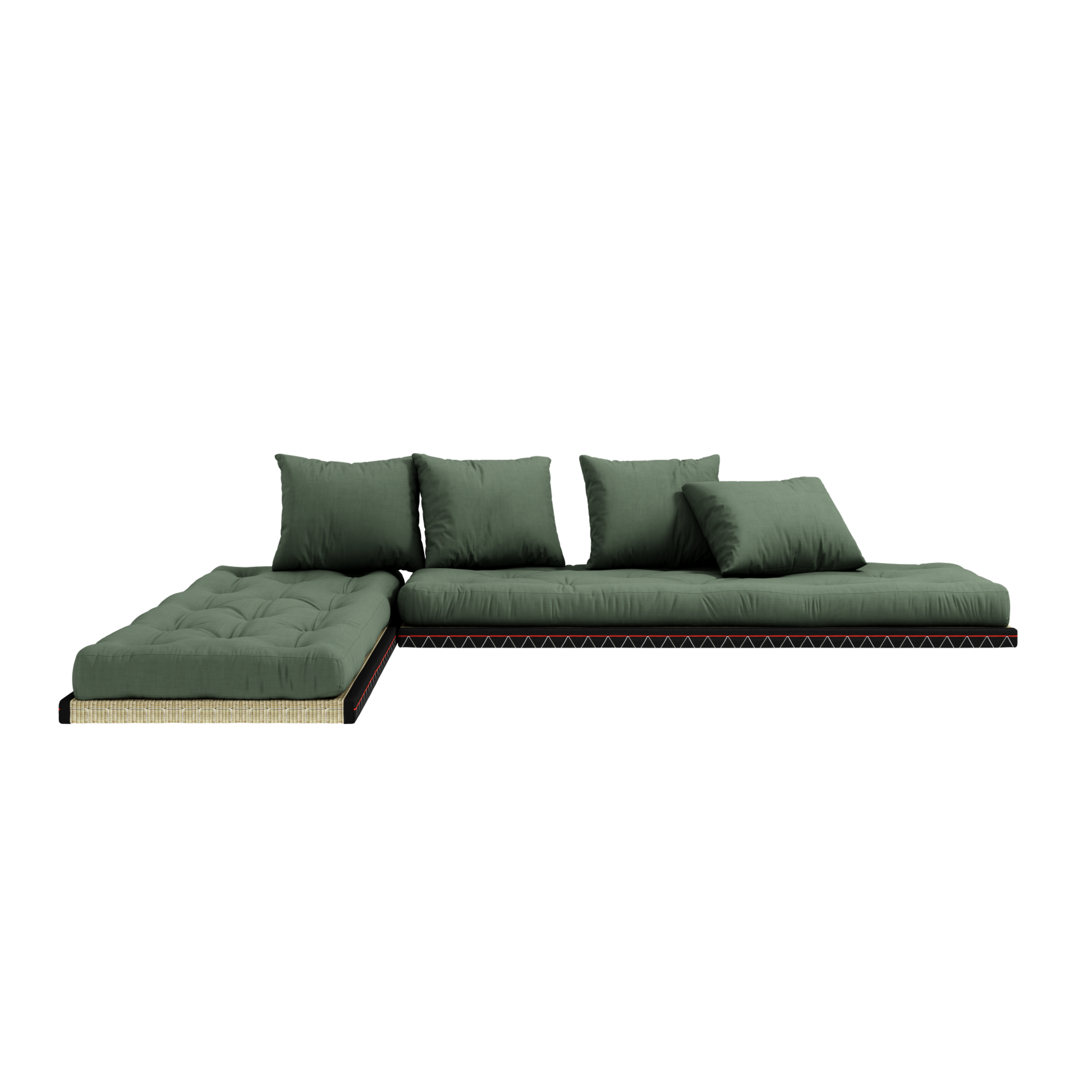 CHICO OLIVE GREEN W. 2 TATAMI 80 X 200 W. 2 CHICO MATTRESS SET OLIVE GREEN
