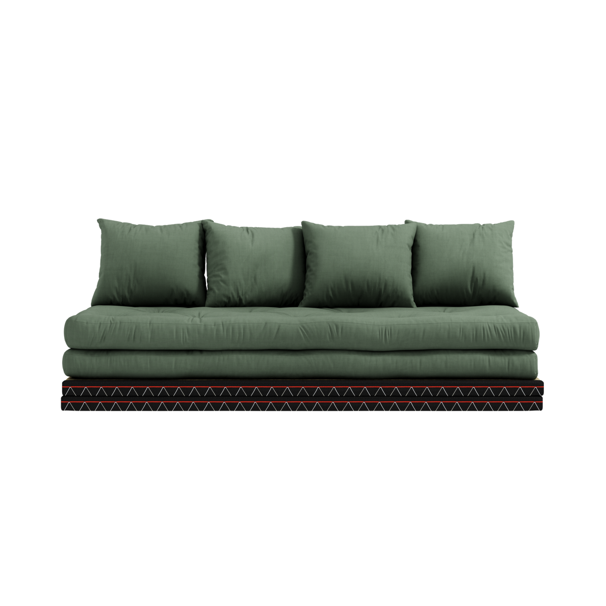 CHICO OLIVE GREEN W. 2 TATAMI 80 X 200 W. 2 CHICO MATTRESS SET OLIVE GREEN