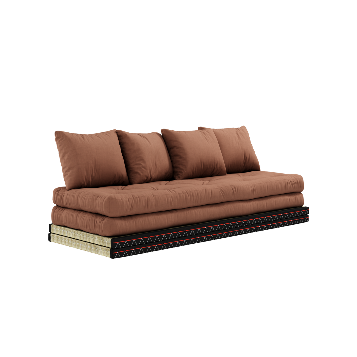 CHICO CLAY BROWN W. 2 TATAMI 80 X 200 W. 2 CHICO MATTRESS SET CLAY BROWN