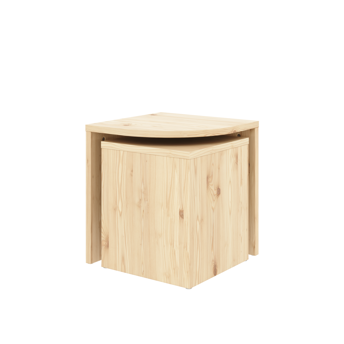 COMBINE SIDE TABLES SET CLEAR LACQUERED