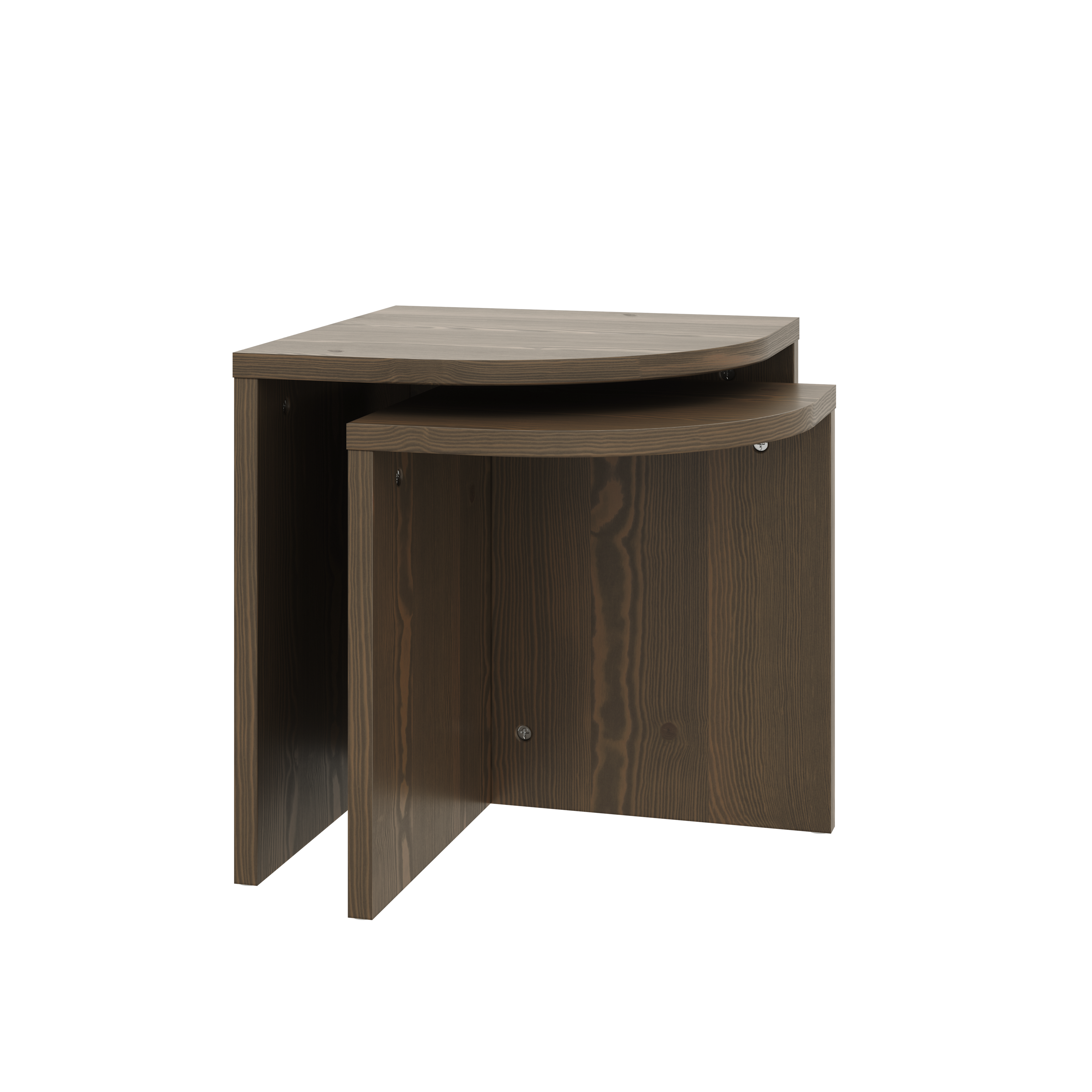 ENSEMBLE DE TABLES D’APPOINT COMBINE CAROB BROWN