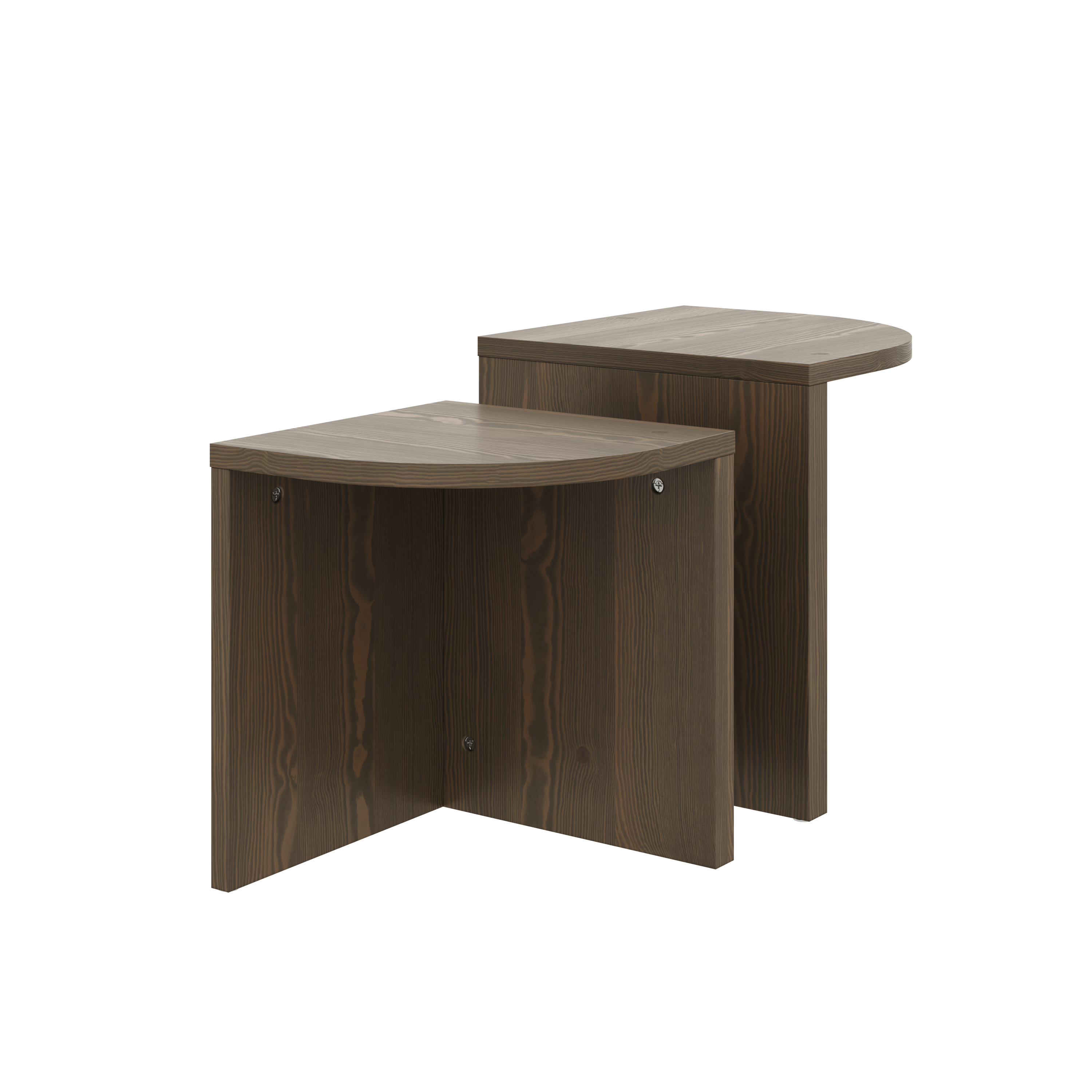 ENSEMBLE DE TABLES D’APPOINT COMBINE CAROB BROWN