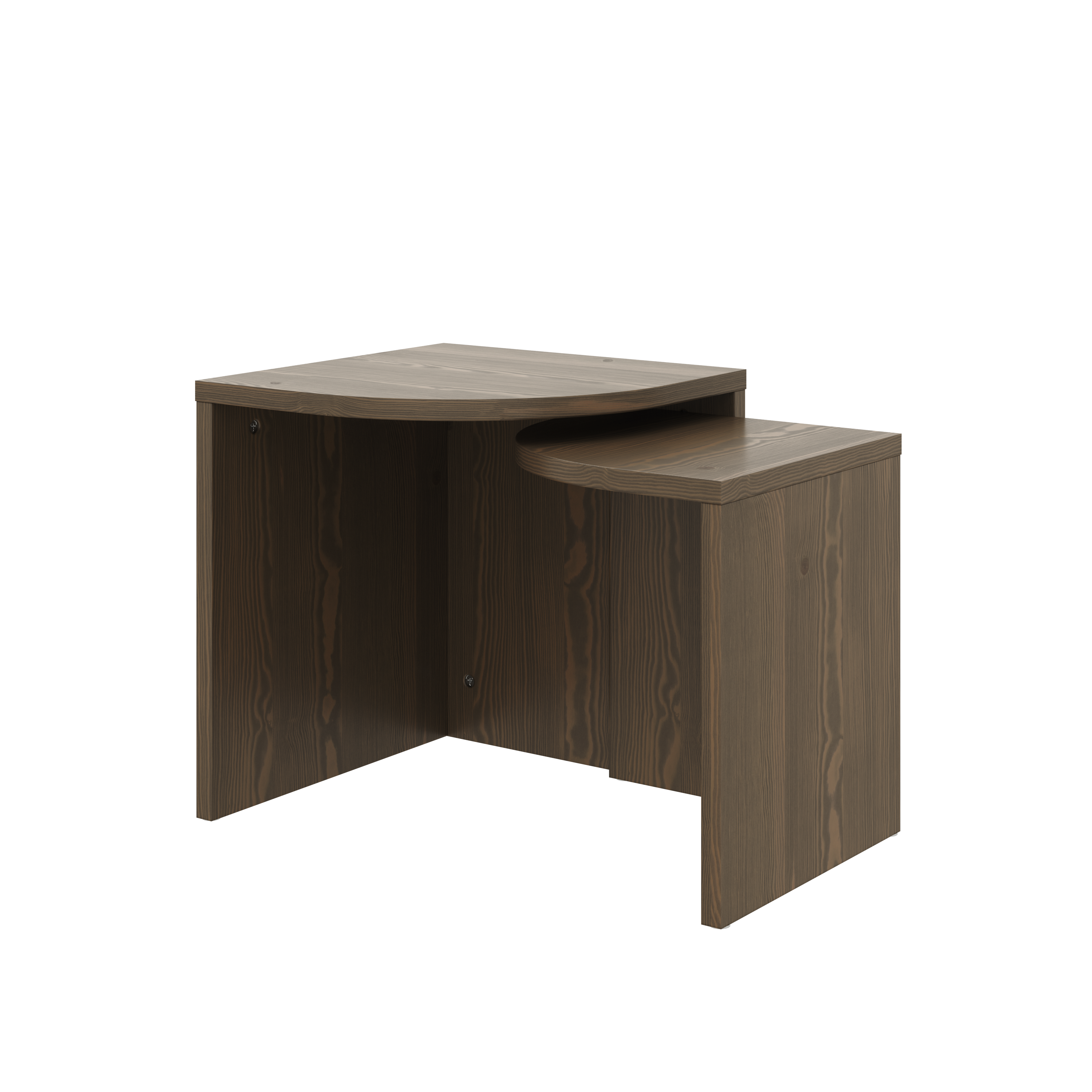 ENSEMBLE DE TABLES D’APPOINT COMBINE CAROB BROWN