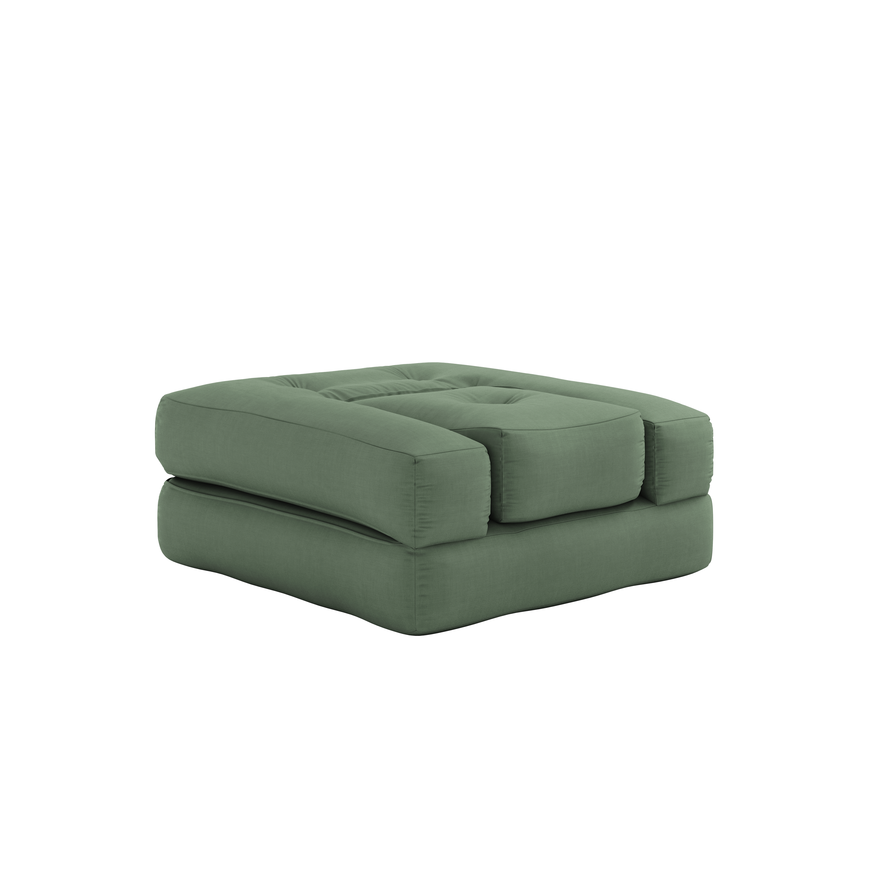 FAUTEUIL CUBE VERT OLIVE