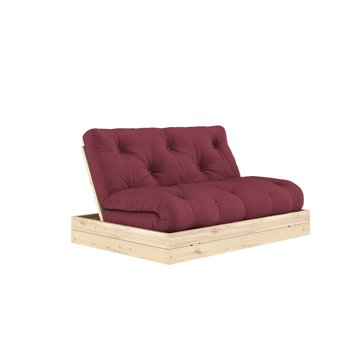 FLIP RAW 140 X 200 AVEC MATELAS BORDEAUX
