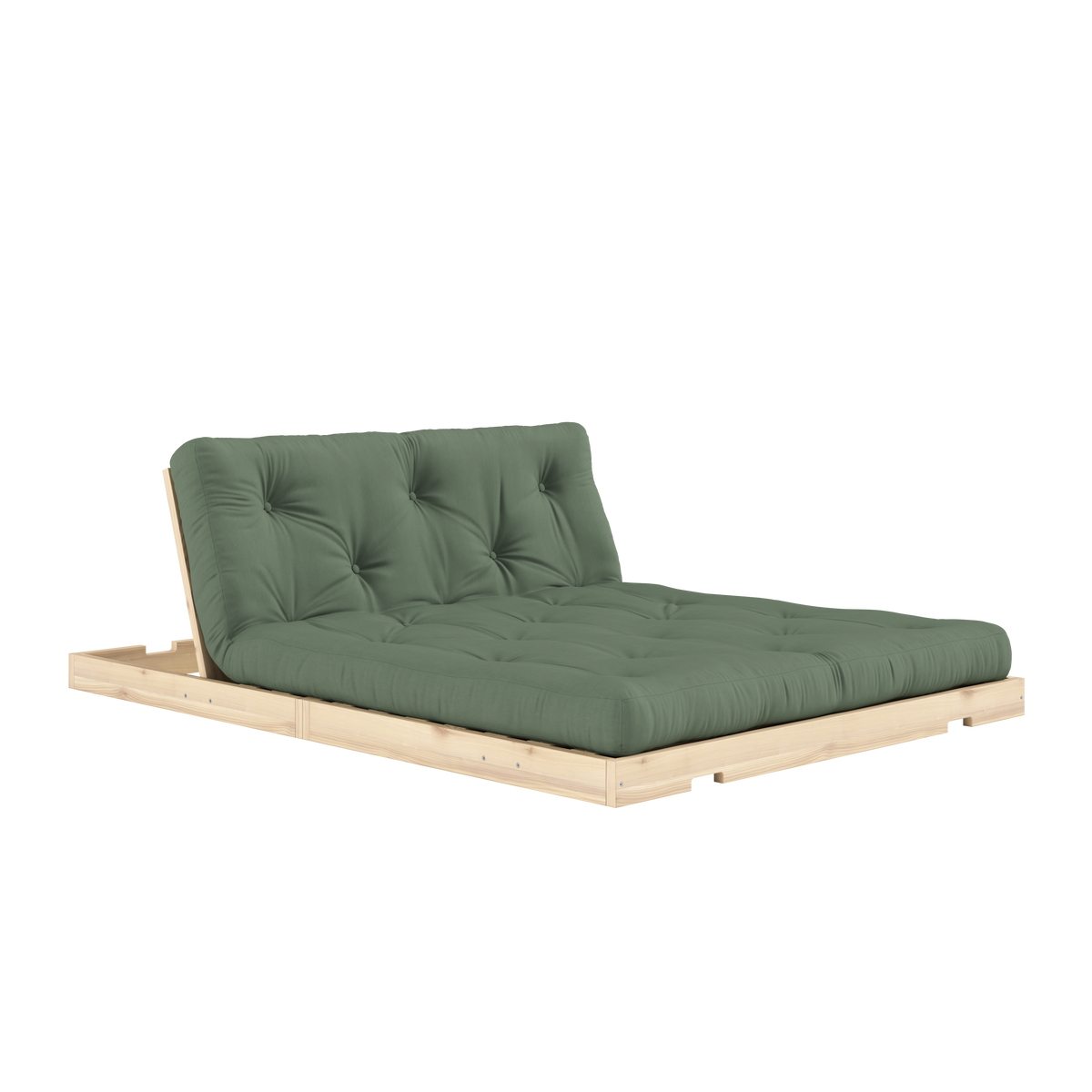FLIP RAW 140 X 200 AVEC MATELAS VERT OLIVE