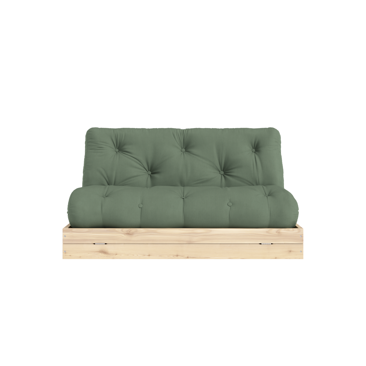 FLIP RAW 140 X 200 AVEC MATELAS VERT OLIVE