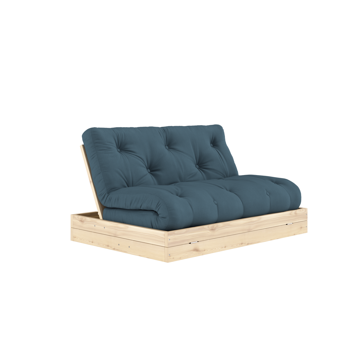 FLIP RAW 140 X 200 AVEC MATELAS BLEU PÉTROLE