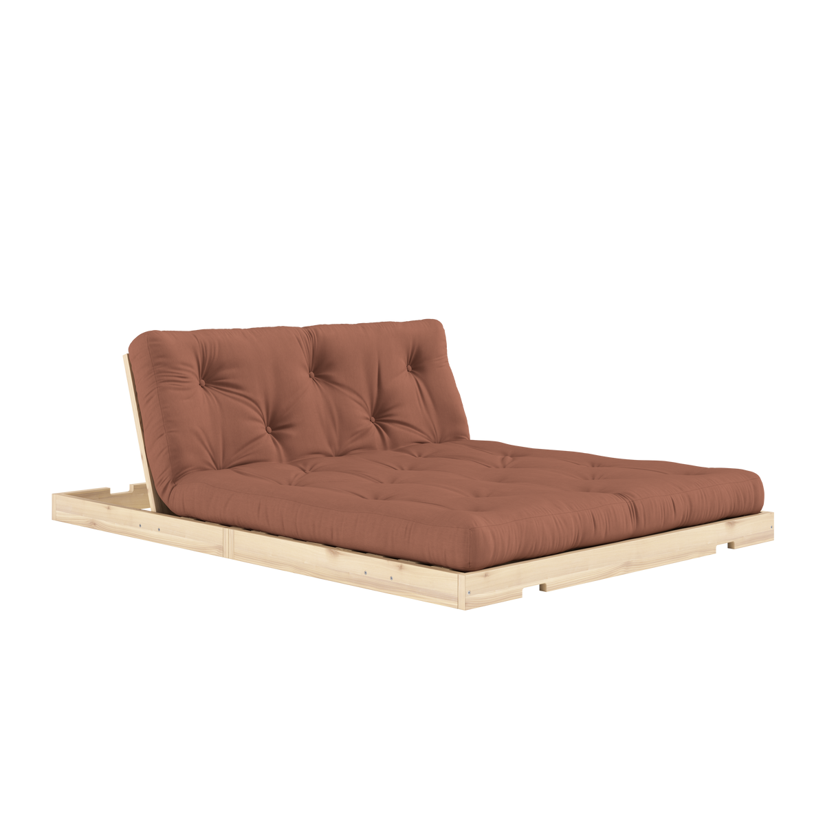 FLIP RAW 140 X 200 AVEC MATELAS BRUN ARGILE
