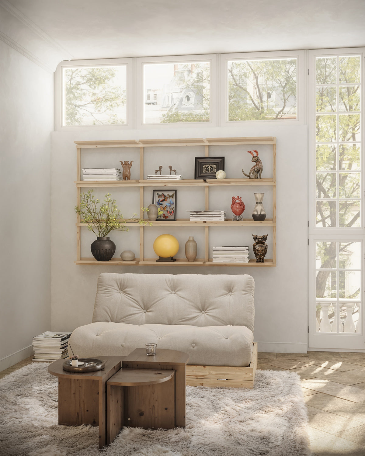 FLIP RAW 140 X 200 AVEC MATELAS MARRON