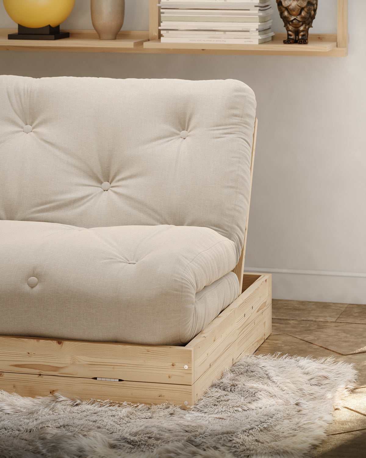 FLIP RAW 140 X 200 AVEC MATELAS BORDEAUX