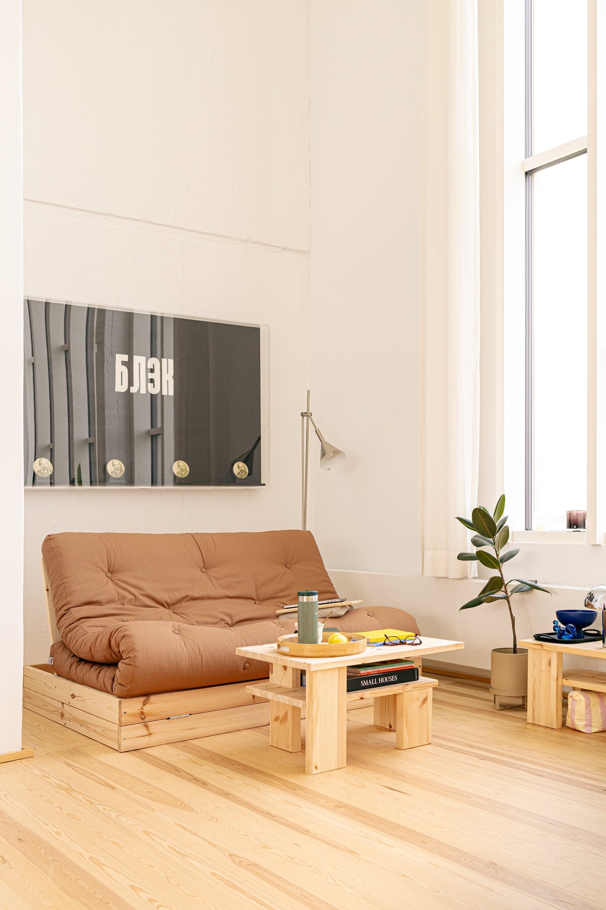 FLIP RAW 140 X 200 AVEC MATELAS GRIS FONCÉ