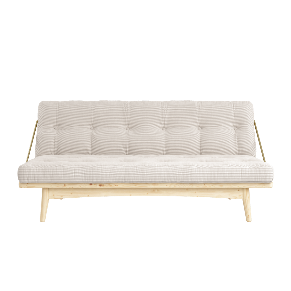 FOLK CLEAR LACQUERED W. 5-LAYER MIXED MATTRESS IVORY