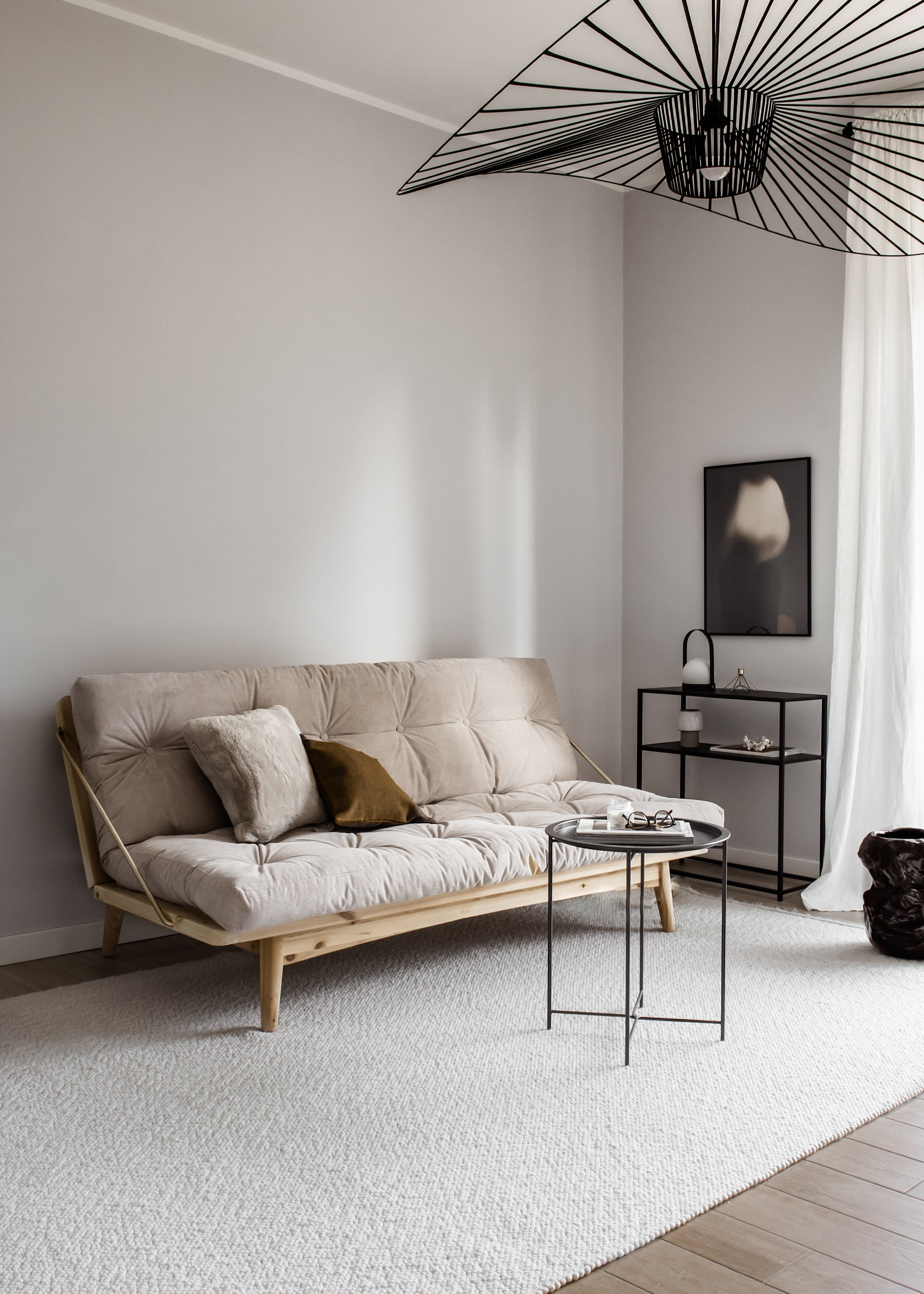 FOLK CLAIR VERNISÉ AVEC 5 COUCHES MATELAS MIXTE ALGUES