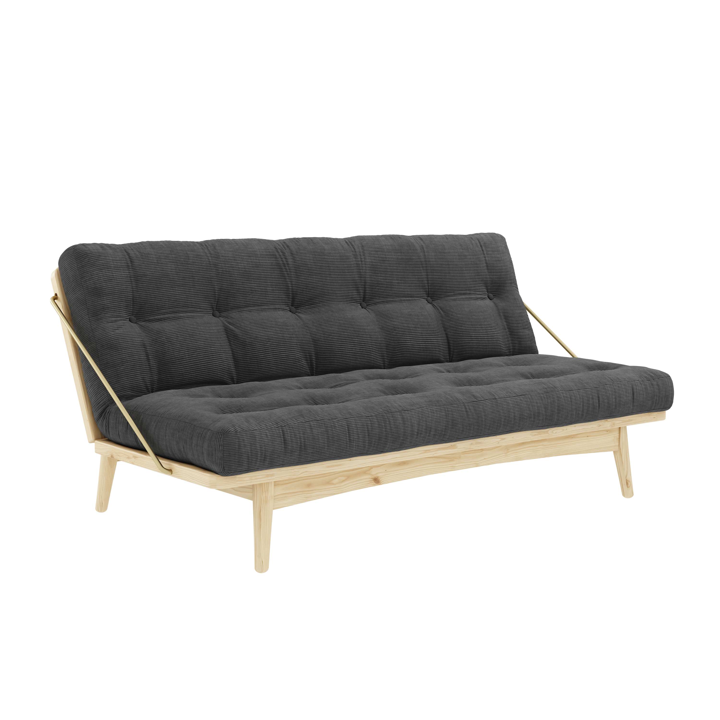FOLK TRANSPARENT VERNISÉ AVEC 5 COUCHES MATELAS MIXTE CHARBON