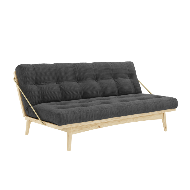 FOLK TRANSPARENT VERNISÉ AVEC 5 COUCHES MATELAS MIXTE CHARBON