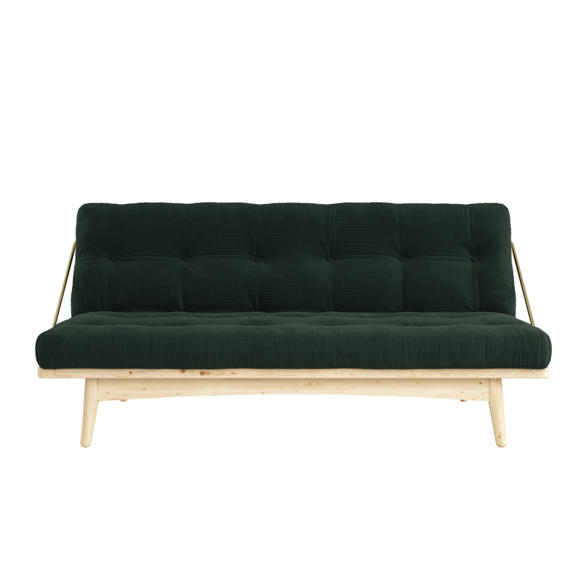 FOLK CLEAR LACQUERED W. 5-LAYER MIXED MATTRESS SEAWEED