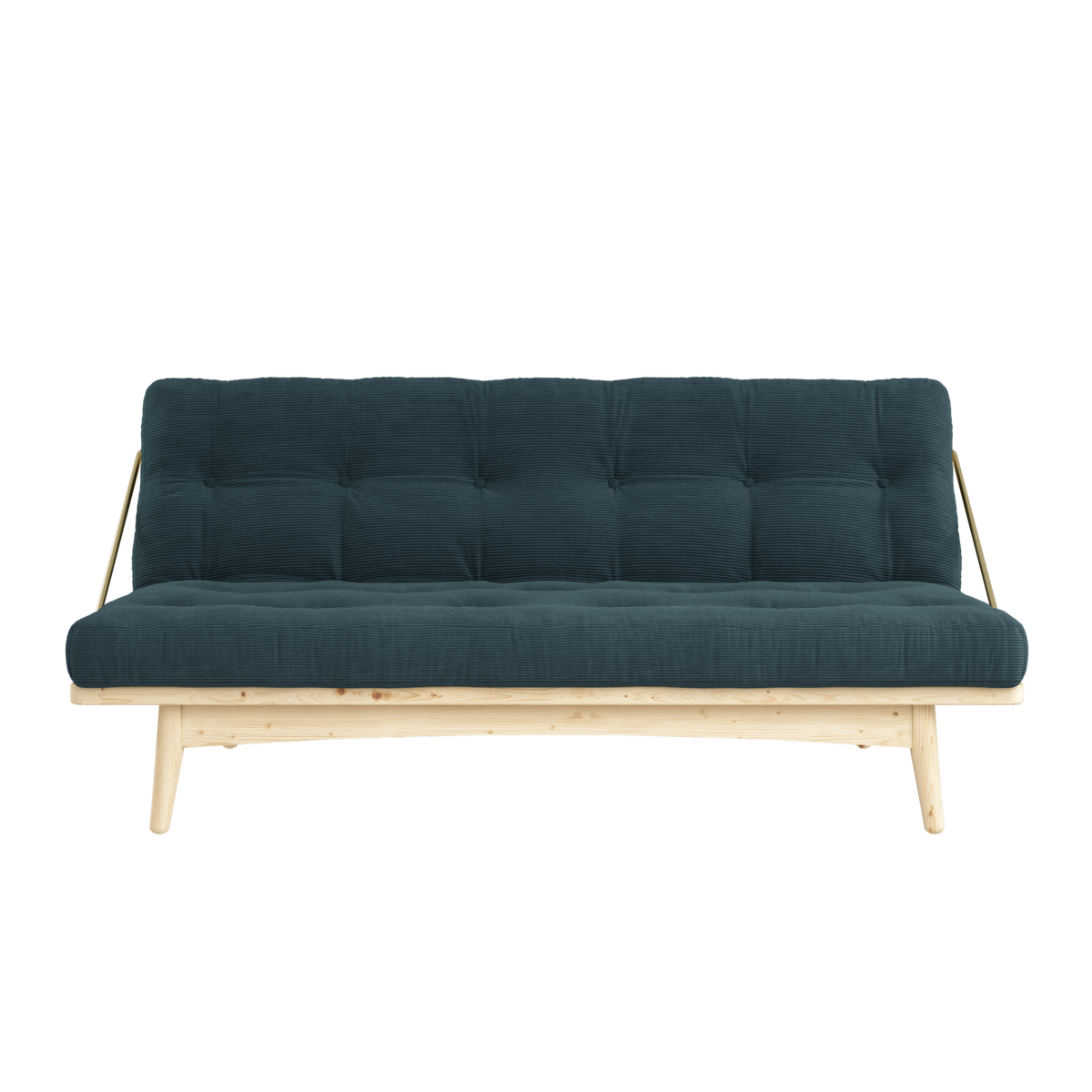 FOLK CLEAR LACQUERED W. 5-LAYER MIXED MATTRESS PALE BLUE