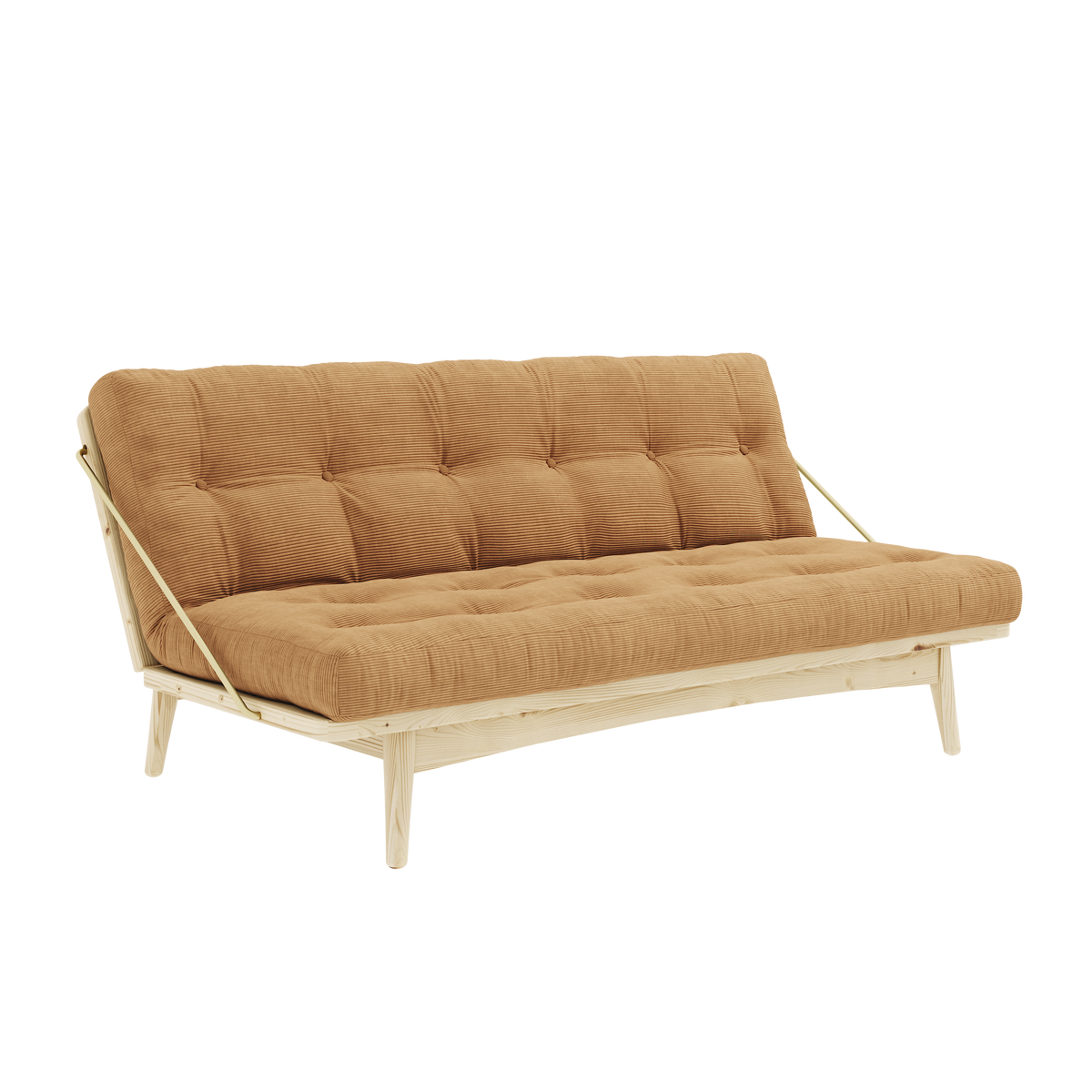 FOLK CLEAR LACQUERED W. 5-LAYER MIXED MATTRESS FUDGE BROWN