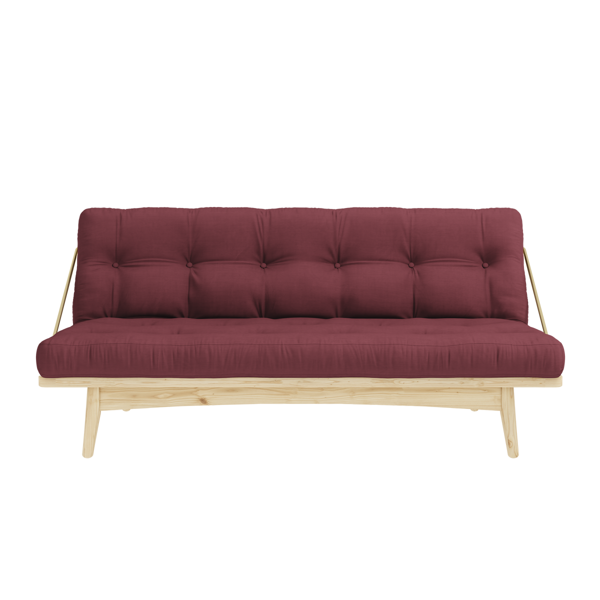 FOLK CLEAR LACQUERED W. 5-LAYER MIXED MATTRESS BORDEAUX