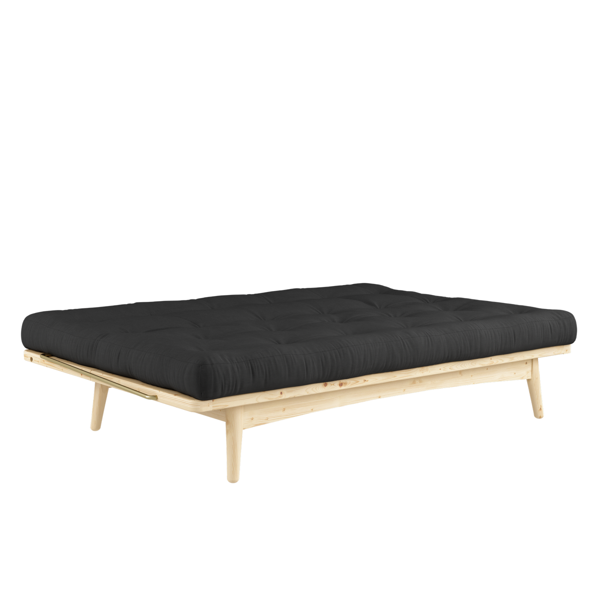 FOLK CLEAR LACQUERED W. 5-LAYER MIXED MATTRESS DARK GREY