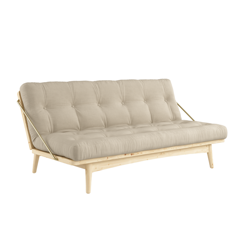 FOLK CLEAR VERNISÉ AVEC MATELAS MIXTE 5 COUCHES BEIGE