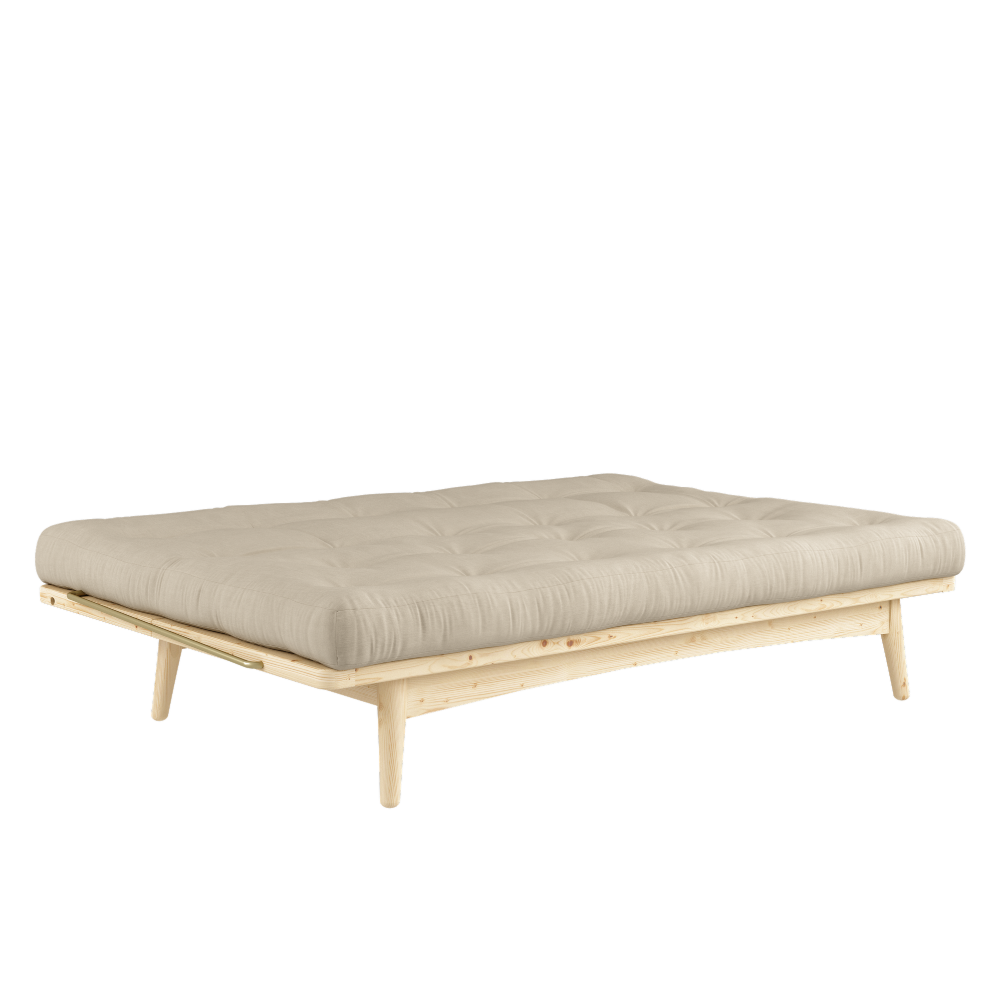 FOLK CLEAR VERNISÉ AVEC MATELAS MIXTE 5 COUCHES BEIGE