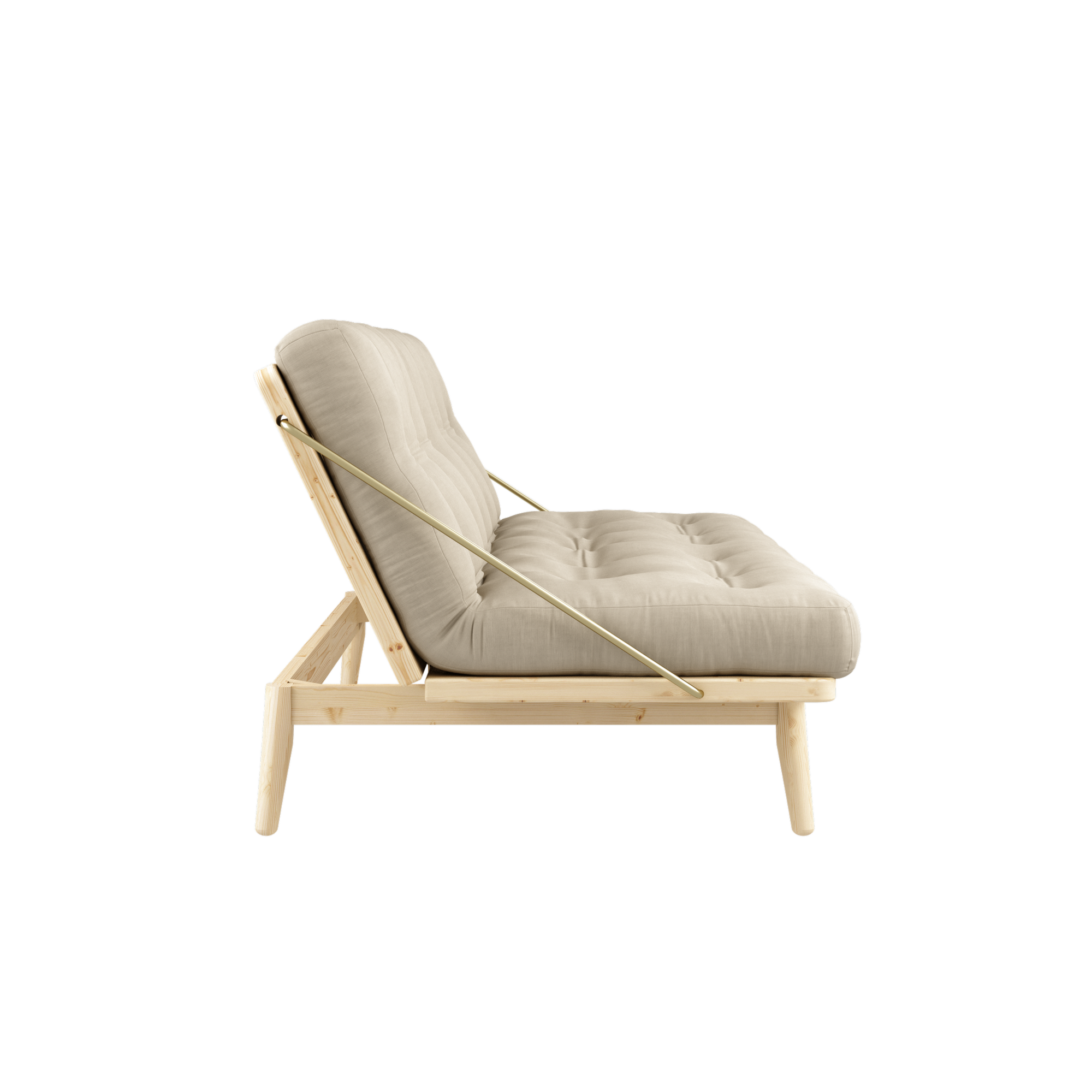 FOLK CLEAR VERNISÉ AVEC MATELAS MIXTE 5 COUCHES BEIGE