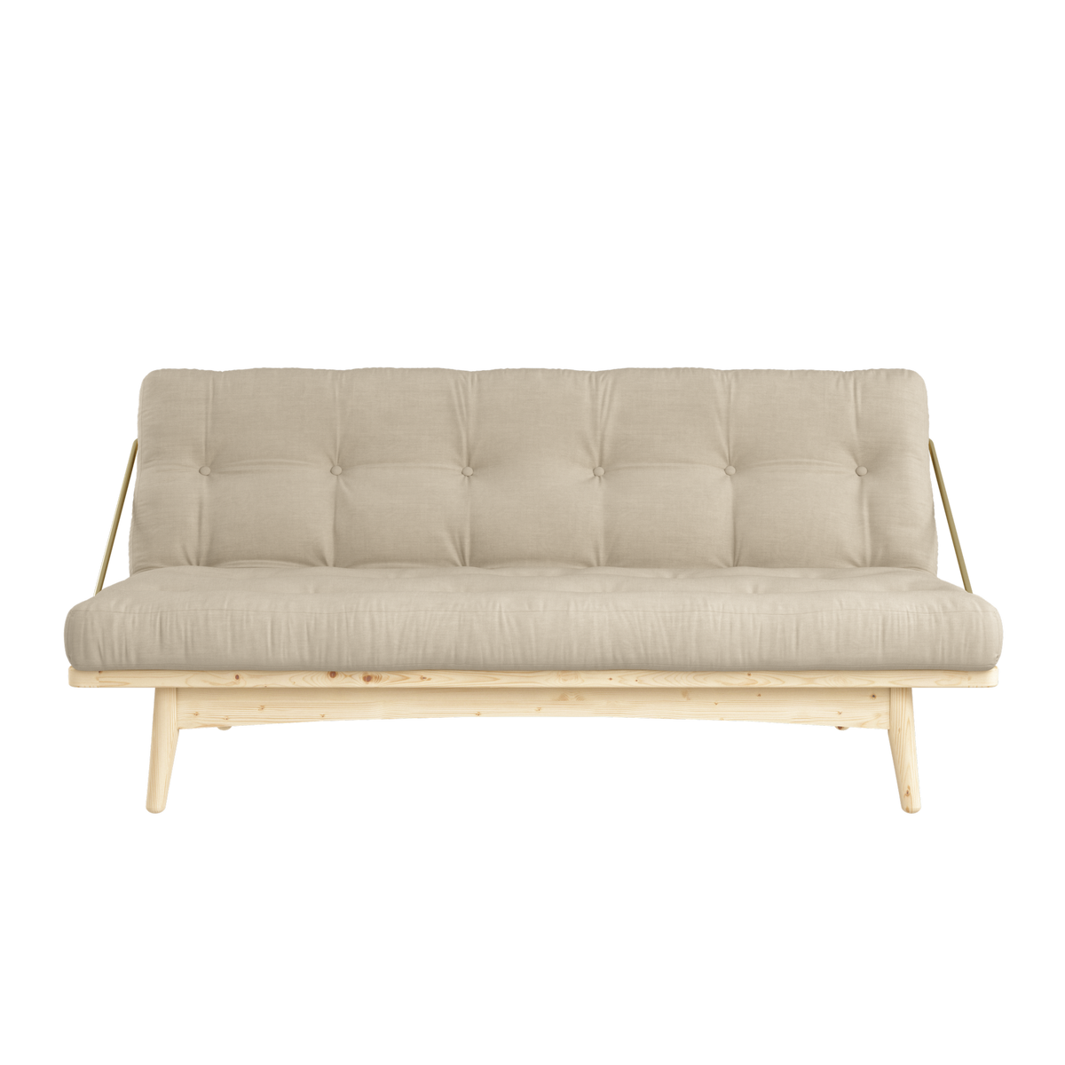 FOLK CLEAR LACQUERED W. 5-LAYER MIXED MATTRESS BEIGE