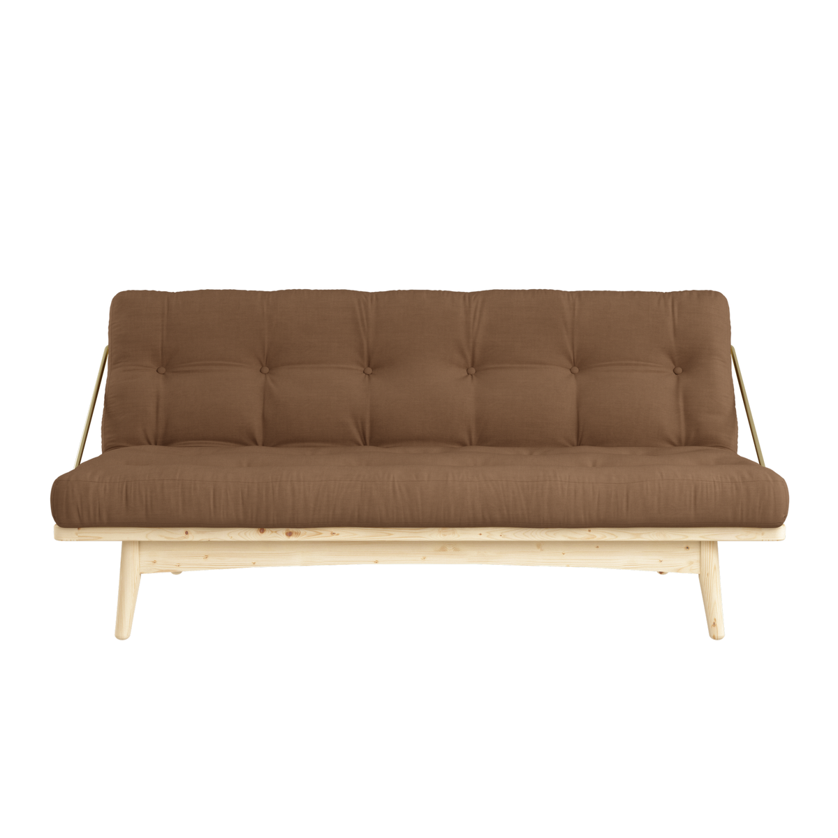 FOLK CLEAR LACQUERED W. 5-LAYER MIXED MATTRESS MOCCA