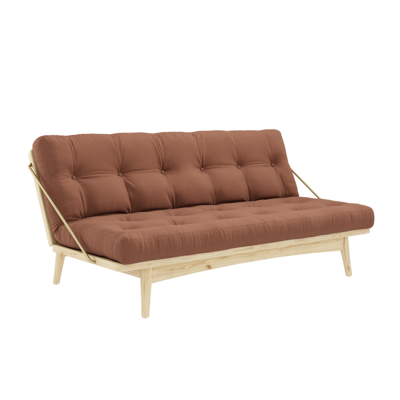 FOLK CLEAR LACQUERED W. 5-LAYER MIXED MATTRESS CLAY BROWN