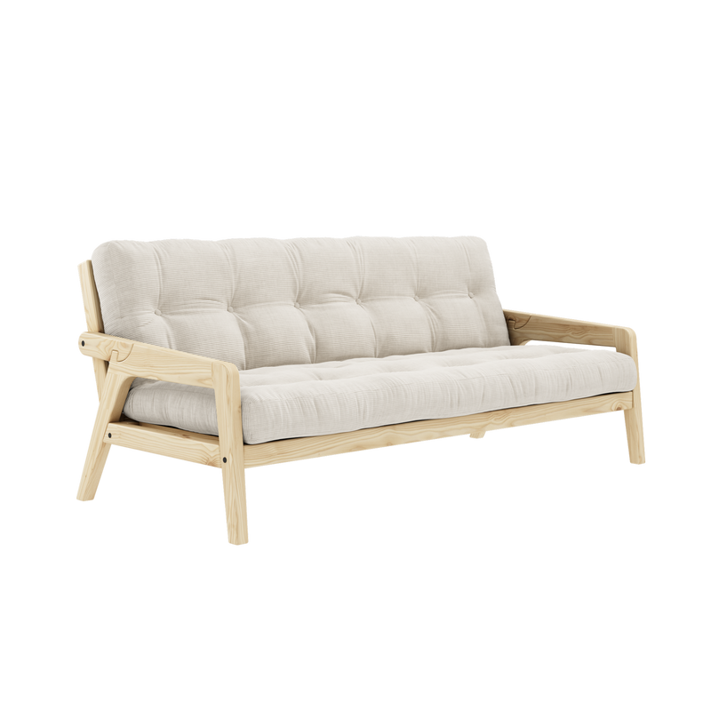 GRAB CLEAR LACQUERED W. 5-LAYER MIXED MATTRESS IVORY