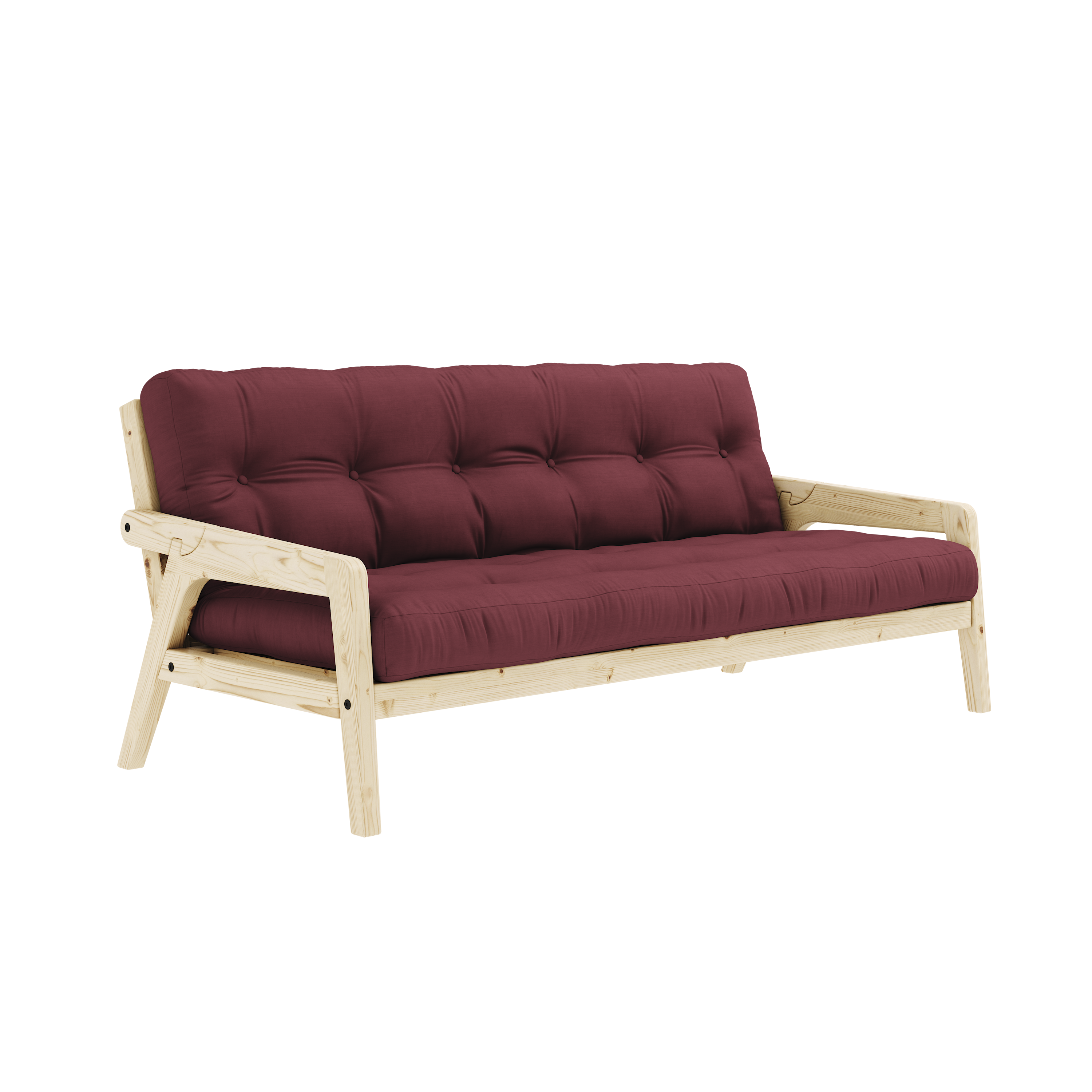 GRAB CLEAR LACQUERED W. 5-LAYER MIXED MATTRESS BORDEAUX