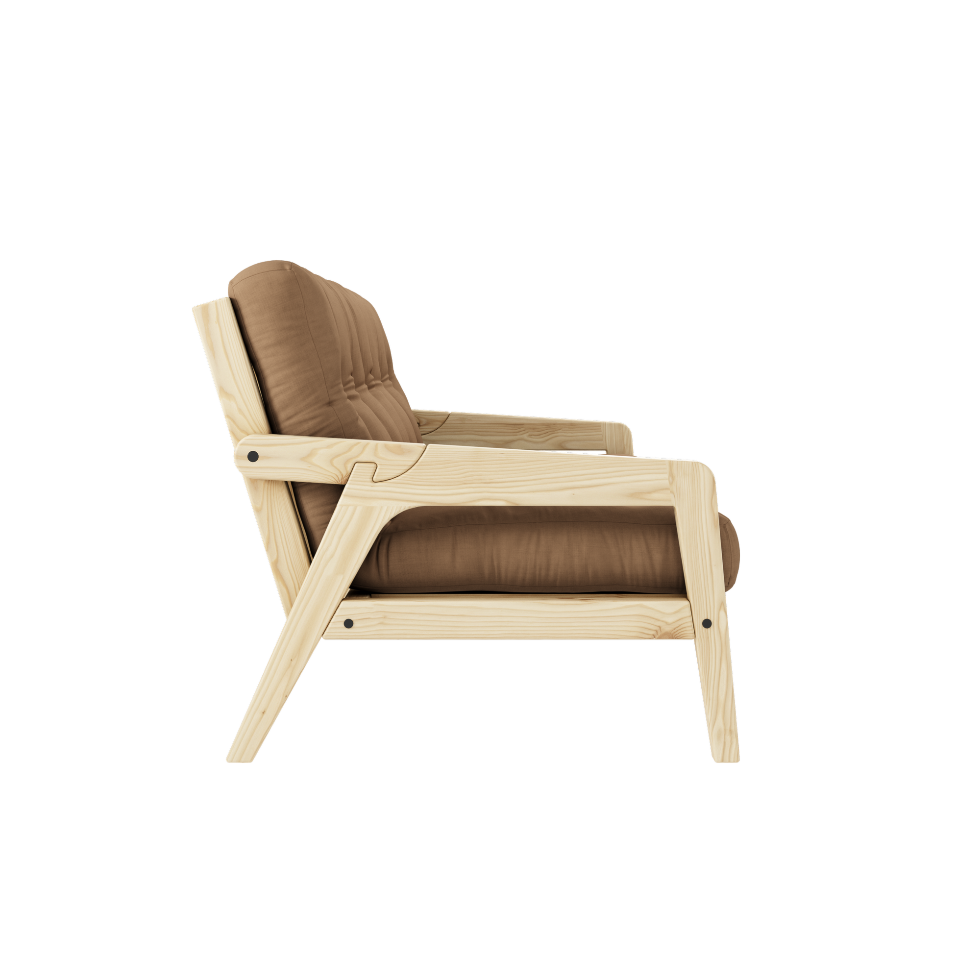 SANGLE CLAIRE LAQUÉE AVEC MATELAS MIXTE 5 COUCHES MOCCA