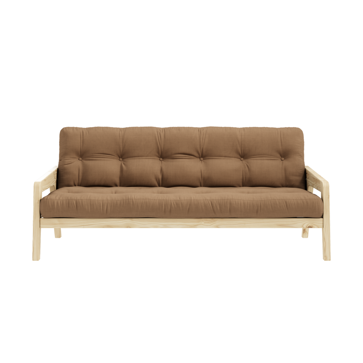 GRAB CLEAR LACQUERED W. 5-LAYER MIXED MATTRESS MOCCA